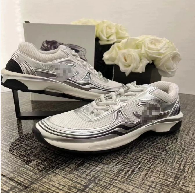 New European and American Cross-Border Style Silver Horned King Sneakers, Casual Thick-Soled Dad Shoes, Fashionable Versatile Breathable Shoes