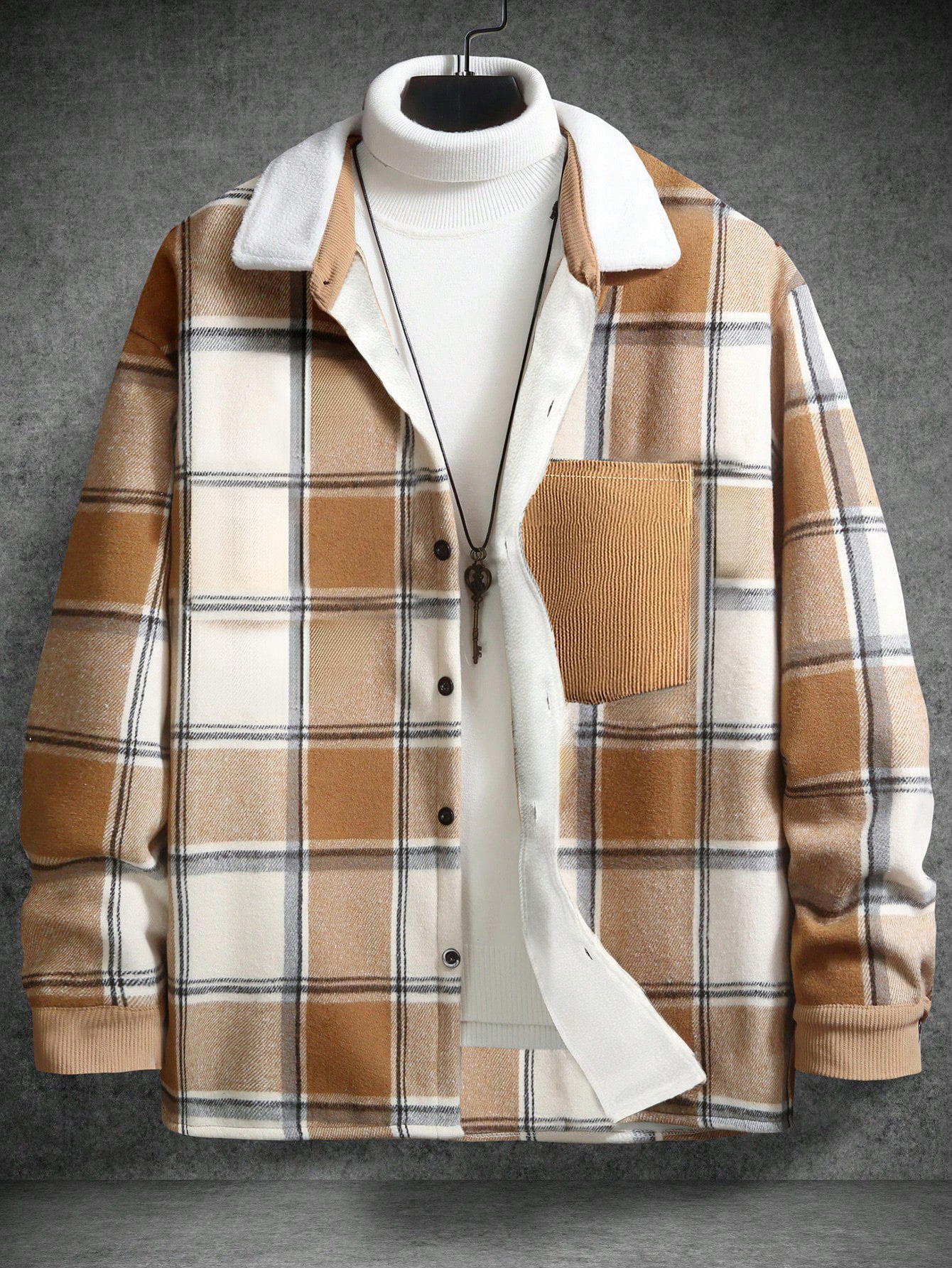 Nuevas camisas europeas y estadounidenses a cuadros transfronterizos, camisas de manga larga, camisas de botón, chaqueta casual, chaqueta