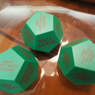 跨境新款Santa Swap Gift Exchange Dice 圣诞老人多边形交换骰子
