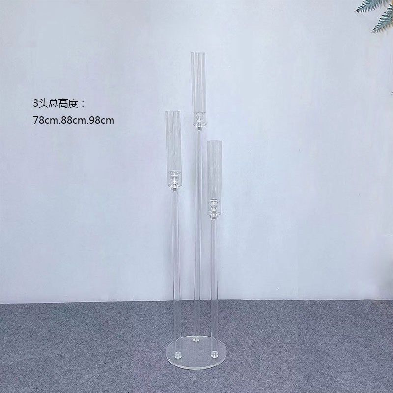 .婚庆路引道具新款透明亚克力步步高烛台婚礼跨境分销领券下单批|undefined