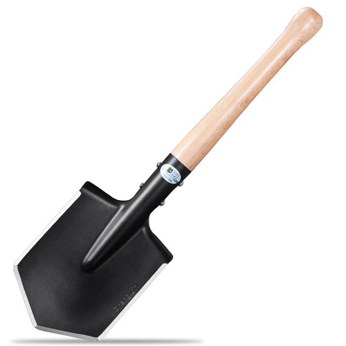 Changlin 106B Multi-functional Military Shovel Combat Spade Manganese Steel Vehicle-mounted Large Wooden Handle Iron Shovel Fishing Portable Outdoor Shovel