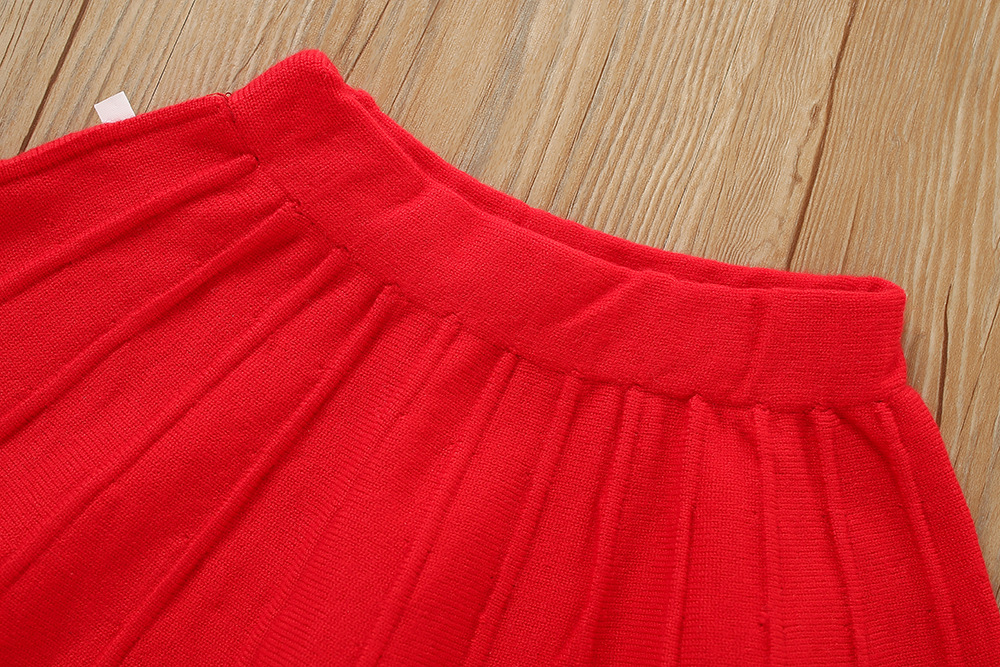Pull pour enfants, ensemble deux pièces, Style doux et occidental, grand col, fleur 3D, nouvelle collection automne/hiver 2022_voghion.com