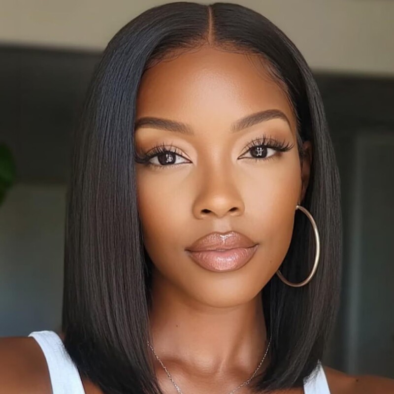 Cross-border wig, real human hair, lace front wig, 5x5 glueless bob wig, human hair wig Cross-border wig, real human hair, lace front wig, 5x5 glueless bob wig, human hair wig