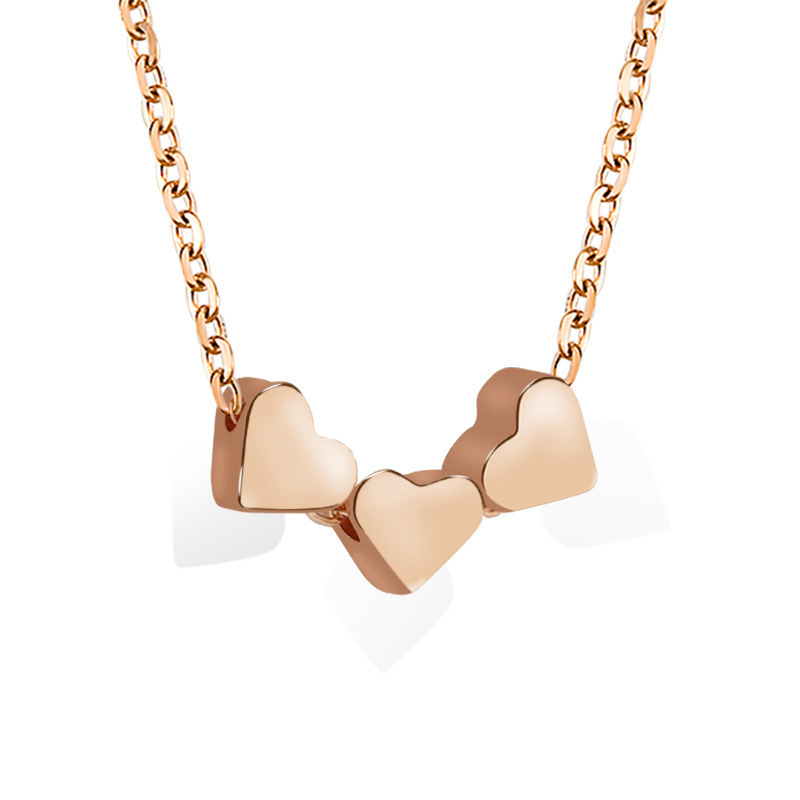 New minimalist and fashionable collarbone chain, geometric heart shaped heart-shaped long sweater chain necklace_voghion.com