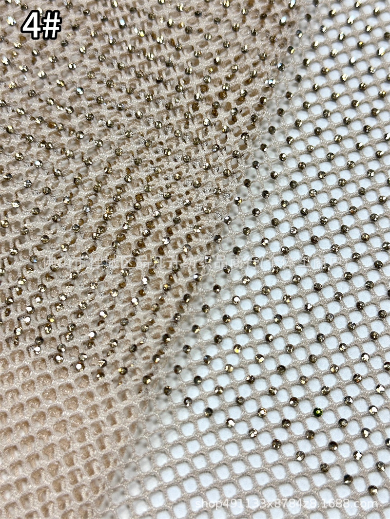 Fabricante nuevo sitio de vidrio de Austria taladro de malla elástica densa para brindis vestido de noche image 9