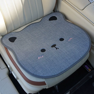Cushion for All Seasons, Cartoon: Seat cushion, seat cover - three-dimensional-bear-a-gray-square-mat