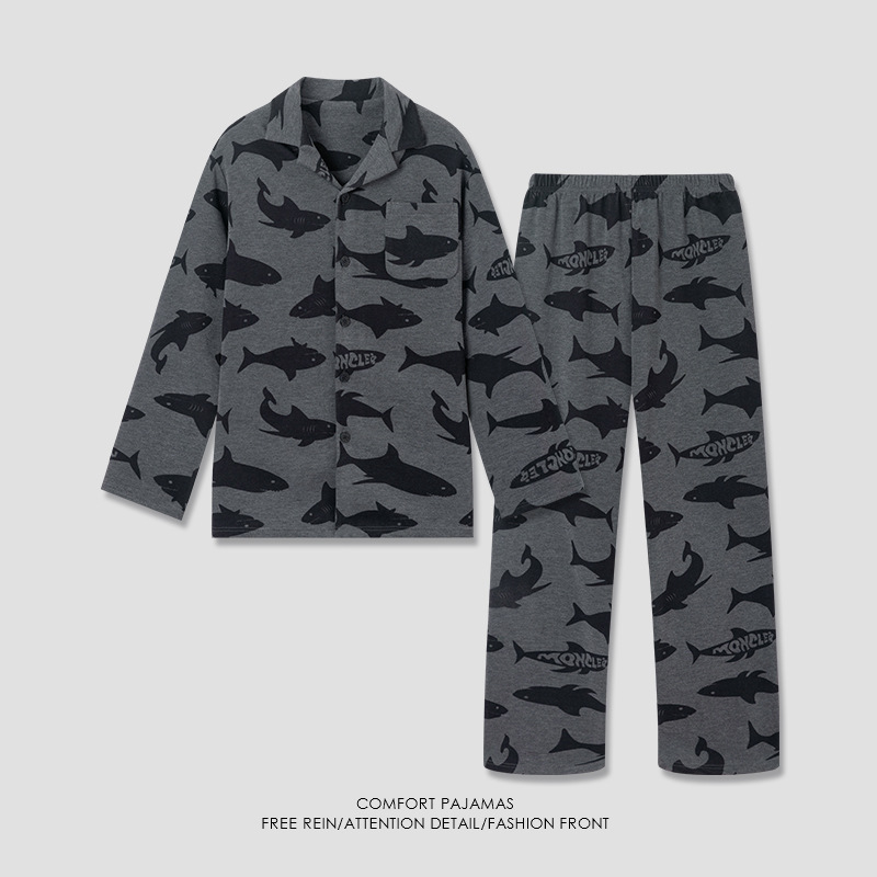 [Cashmere Heat Locking] Autumn and Winter Men's Pajamas Wool Mulberry Silk Fleece-Lined Thermal German Velvet Heating Large Size Set