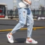夏季九分直筒男士乞丐裤