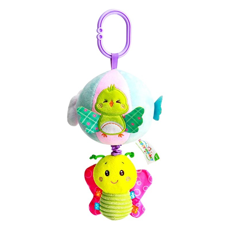 Feliz mono bebé juguete música Bell cama Bell cochecito colgante bebé juguete fábrica al por mayor