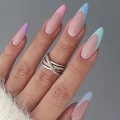 Droplet-shaped wearable nail colorful girl internet celebrity nail trendy new product shiny finished nail can be wholesaled nail art piece