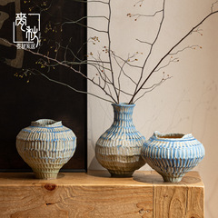 匠十三 中古花瓶摆件客厅插花侘寂风花器玄关客厅摆件