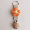 Flower-shaped, apricot, wooden, orange, flowered