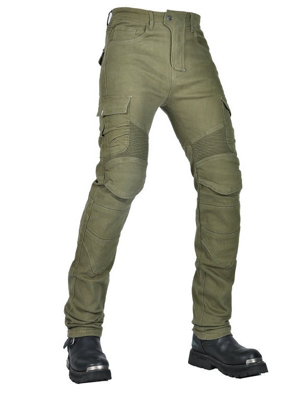 VOLERO pantalones vaqueros de la motocicleta de los hombres de invierno de lana forrada pantalones de ciclismo multi-Bolsa de la motocicleta monos de silicona alargada