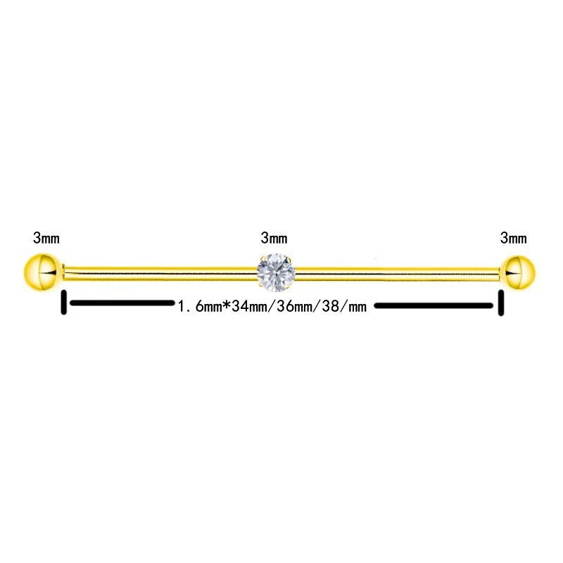 Labret piercing jewelry detail image