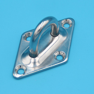 Stainless steel diamond-shaped fixed buckle lock plate fixed handle wrench hook hook and loop rope buckle