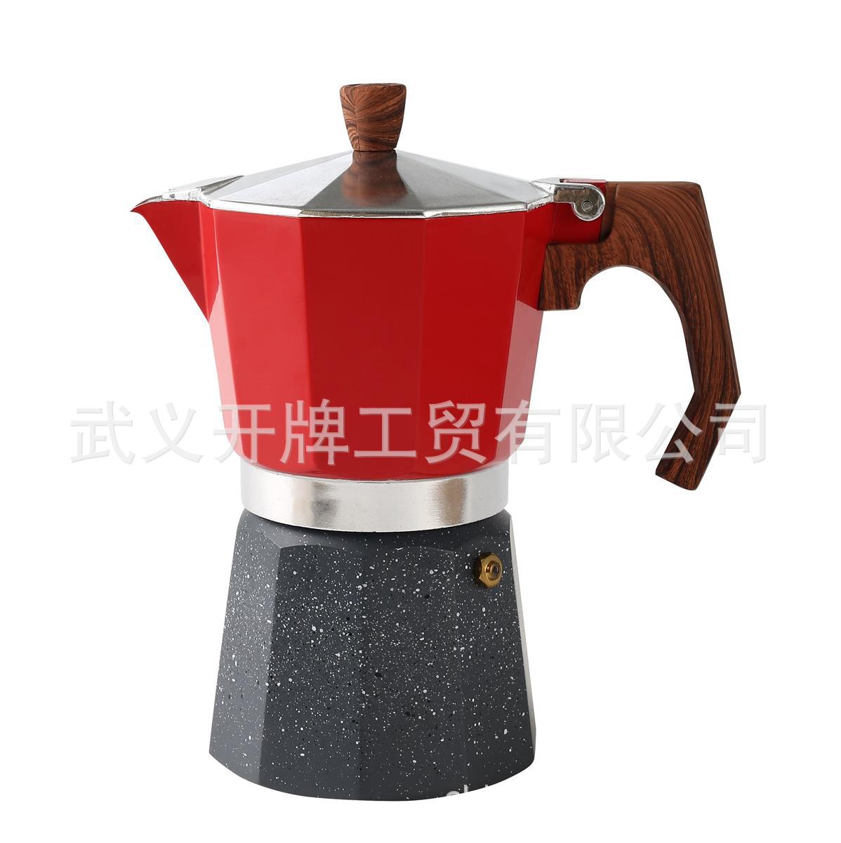 Transfronteriza hogar Mocha cafetera olla octogonal de aluminio italiano taza de café estufa eléctrica calefacción cafetera traje