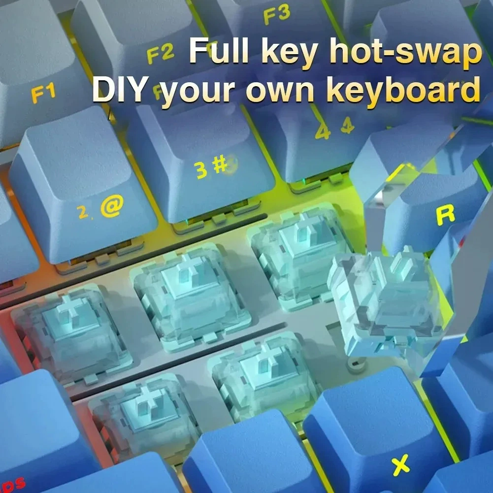 Wolf Spider F108 mechanical keyboard wired Bluetooth wireless three-mode customized gaming buttons side engraved hot swappable