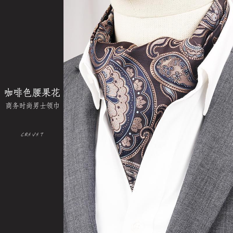 Brown cashew flower scarf