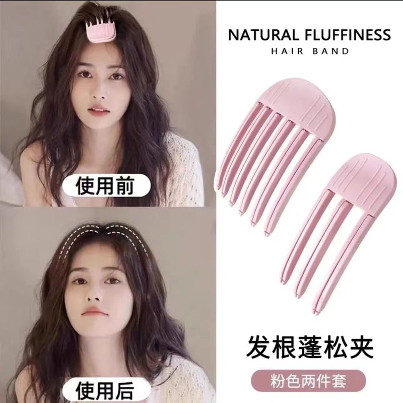 韓国風ヘアスタイリングコーム、髪根ヘアピン、高頭頂ふわふわ加工品、女性の額前髪ふわふわクリップ、怠け者のシームレス|undefined