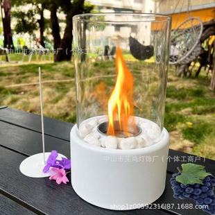 Freestanding Fireplace Real Fire Stove Outdoor Indoor Decoration High-End Atmospheric Artist Alcohol Fireplace Cross-Border