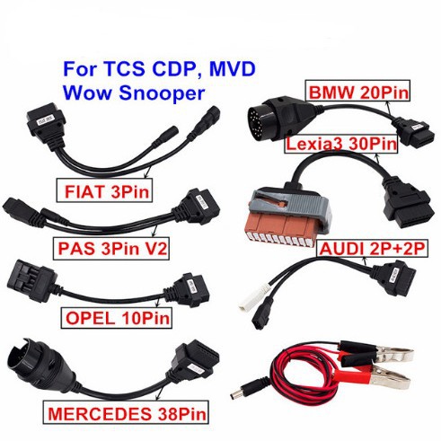AUTOCOM CDP WOW 小车线8条好质量8 Stks/CDP CARS CABLES