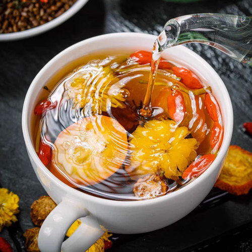 Chrysanthemum, wolfberry, cassia seed tea bag, triangular sachet health tea, burdock root, honeysuckle herbal tea, ready for staying up late and working overtime