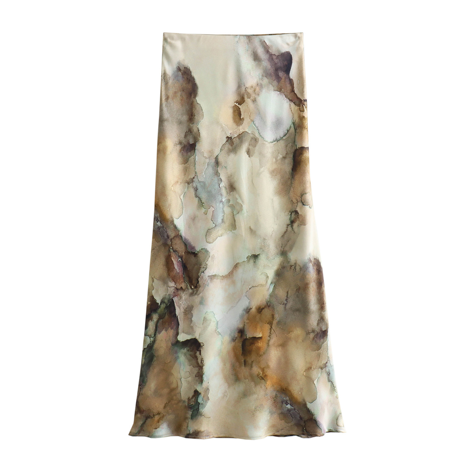 182g Weight Long Sleeve Sleeve Length Satin Fabric Type Skirt Co-ord Set Sets Type Casual, Holiday Occasion Shirt Collar Neckline Regular Fit Fit Type Tie Dye Pattern Spring, Autumn Season Women's Gender Printing, Button Design Elegant, Streetwear Style Casual Holiday Women's Elegant Streetwear Tie Dye Satin Printing Button Skirt Co-ord Set Skirt Sets 2