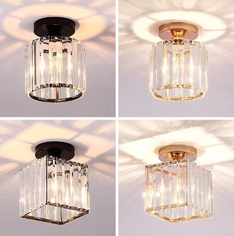 Nordic Away Light Corridor Light Entrance Light Simple Modern Creative Entry Luxury Internet Celebrity Crystal Small Ceiling Lamps