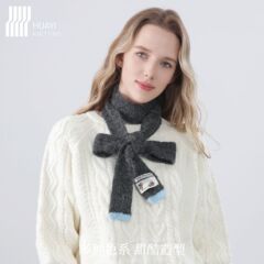 【韩系叠戴大法】细条围脖针织围巾少女ins同款韩系搭配神器装饰