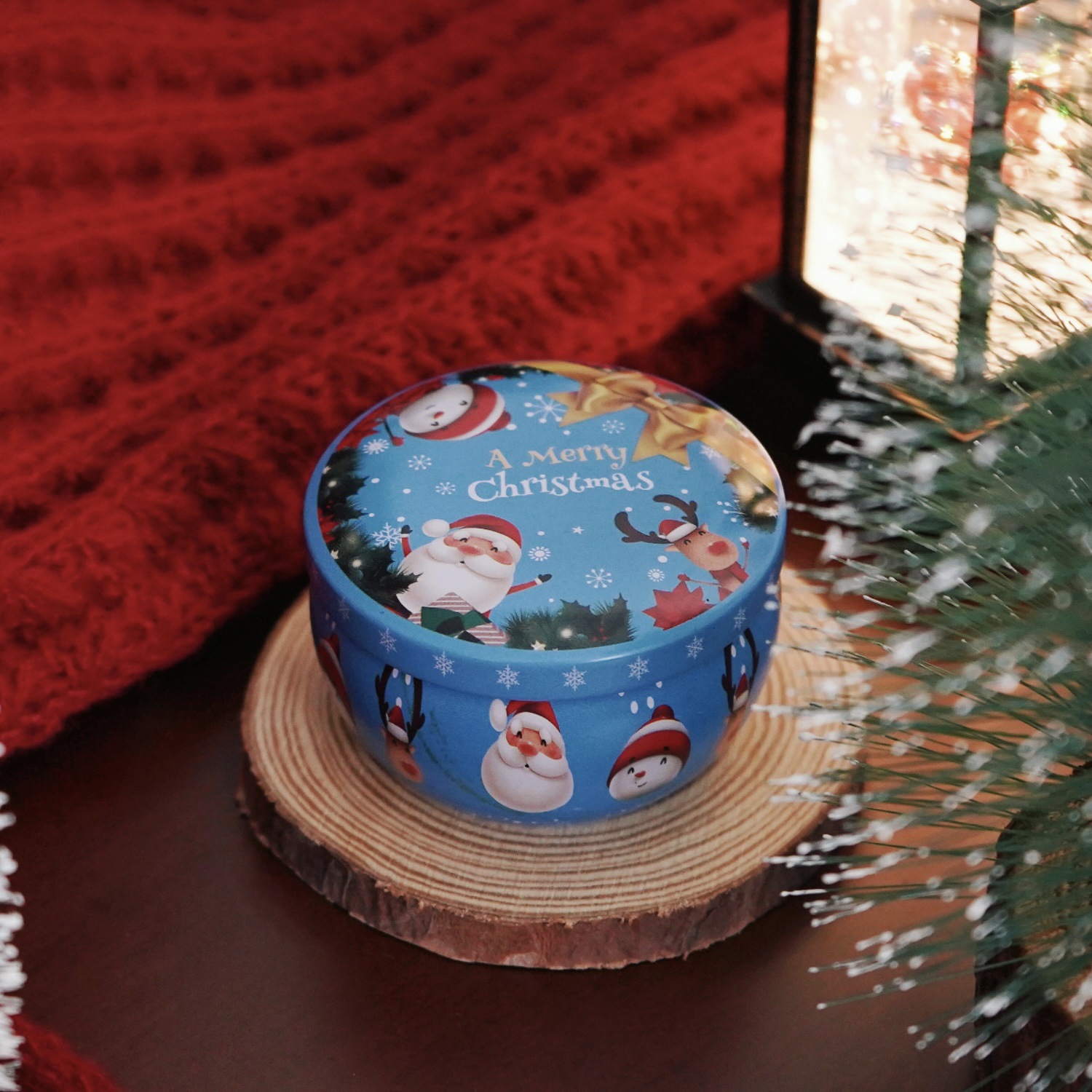 Navidad caja de regalo de vela de banano set romántico no humo perfume adornos regalo de mano vela doméstica de Navidad al por mayor