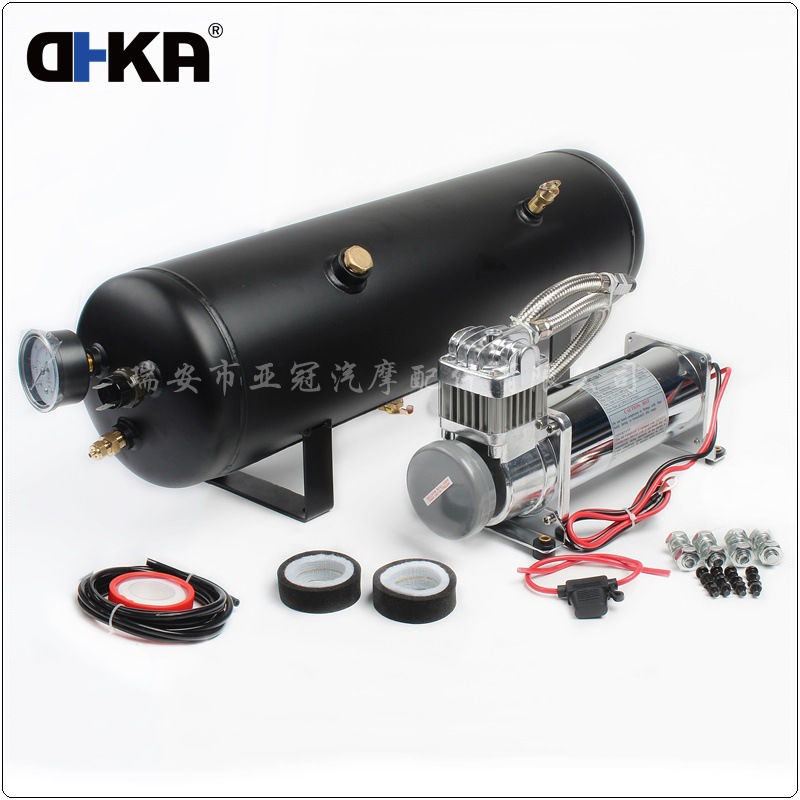 DHKA亚冠-AS192现货 喇叭改装气泵170-200PSI 12L 3GAL空气压缩机