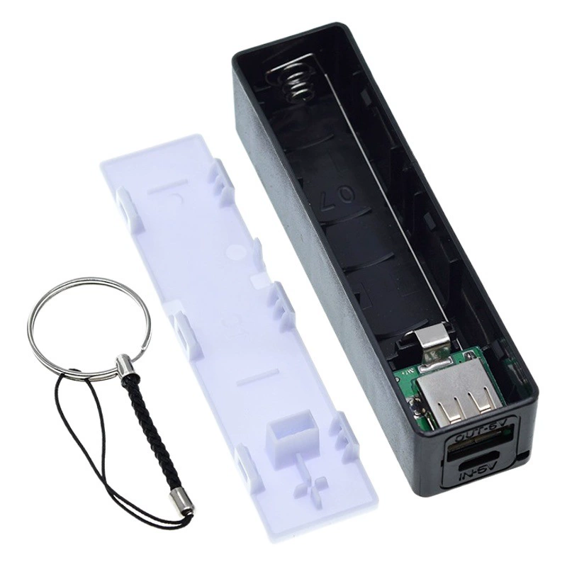 USB блок питания бесшовная пайка diy комплект 1 раздел 18650 зарядное устройство DIY мобильный блок питания черный