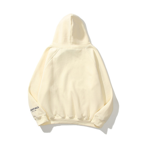 FEAR OF GOD Double Line Essentials Brand Hooded Sweatshirt with Chest Print, Unisex Thin Model