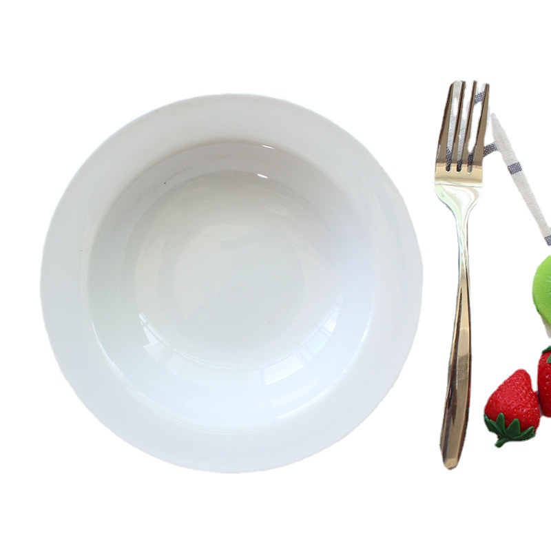 7 pulgadas sombrero de paja placa cerámica plato sopa occidental dinnerplate