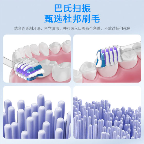 Sweep vibration electric toothbrush charging portable adult family gift suit waterproof soft hair cross-border wholesale