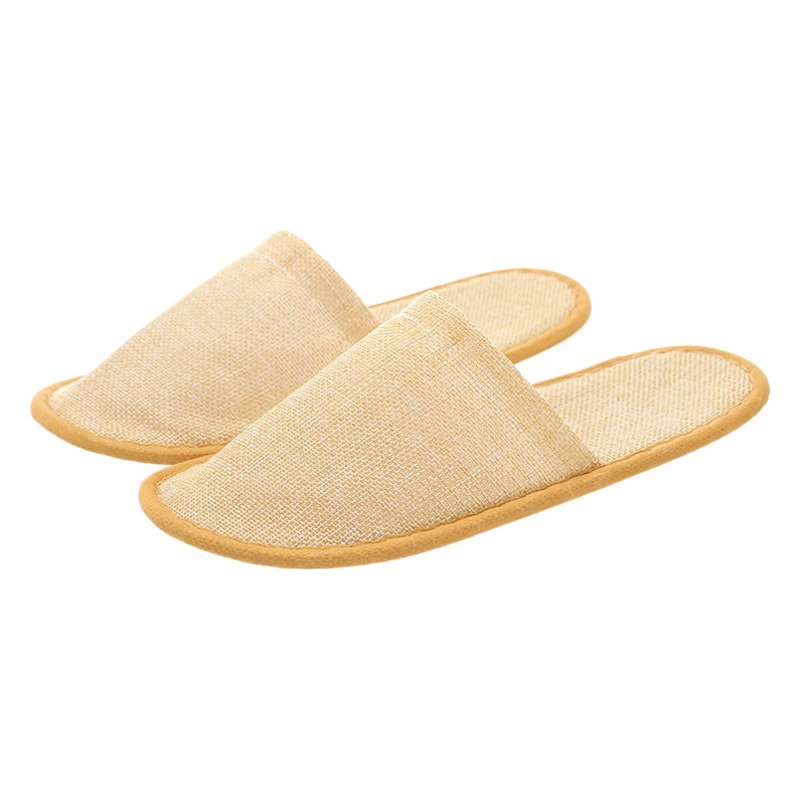 Одноразовые тапочки для отелей и проживания в семье, Нескользящие домашние гостиничные принадлежности, салон красоты, Клубные льняные тапочки оптом