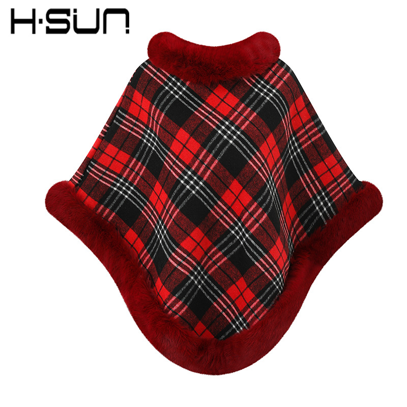 Capa tipo chal de otoño e invierno 2026, nueva bufanda de piel sintética de conejo, abrigo de punto para mujer, prenda exterior holgada y versátil. image 7