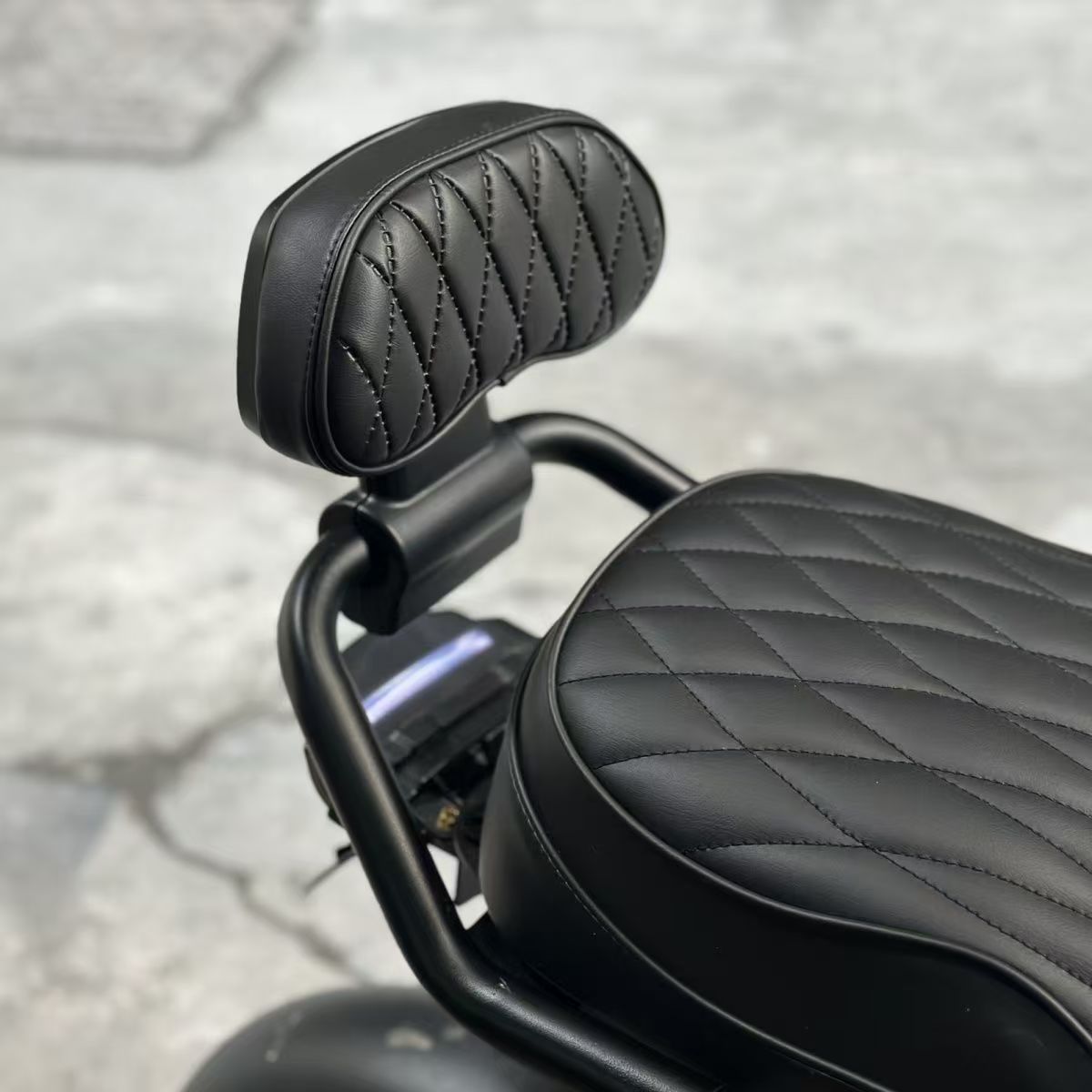 No. 9 Electric Vehicle Rear Backrest Diamond-Shaped Leather Soft Lumbar Support Calf Mobile Cushion Sponge Mechanic Matte Backrest