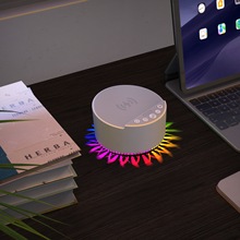 跨境新款白噪音睡眠仪夜灯无线充蓝牙音箱白噪声睡眠仪多功能音响