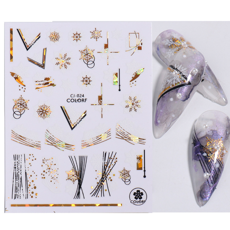 3g Weight Nail Patches Nail Supplies 1 Piece Quantity Santa Claus Pattern Simple Style Style Simple Style Santa Claus Paper Nail Patches 1 Piece 10