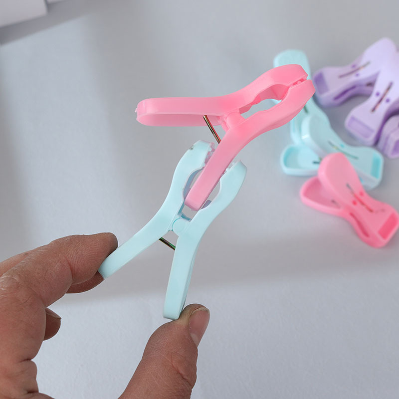 10のプラスチッククリップ物干しクリップ家庭用物干し衣類用防風シングル小型固定ハンガー大型物干し布団|undefined
