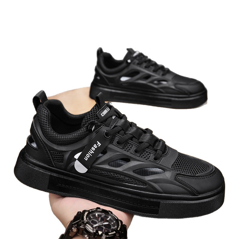 2025 sandalias para hombre malla de verano transpirable uso exterior antideslizante hueco juvenil conducción al aire libre deportes agujero de playa