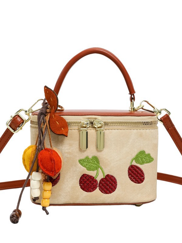 Bolso de alta sensación para mujeres 2026 nueva moda impresión de moda bolso de mochila cadena retro caja de mano bolso pequeño