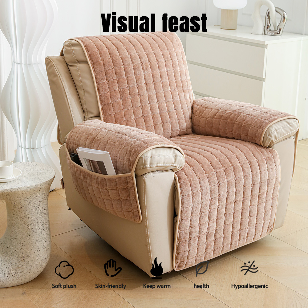 Winterplüschige, einfarbige Stuhlkissen und Sofabezüge, flauschiger Winter-Stuhlkissenbezug – weich und gemütlich, universell passend für Sofas, Sessel und Armlehnstühle_voghion.com