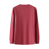 中老年女装秋季新款羊毛混纺针织衫圆领纯色冬季打底衫大码妈妈装，女装针织衫/毛衣，妃慕昵服饰