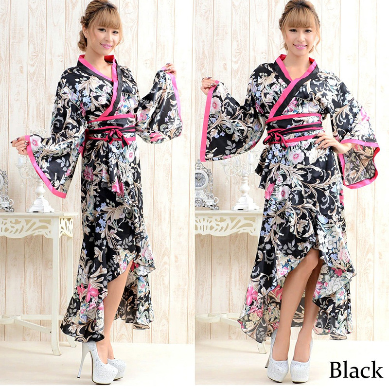 日本传统正装新款棉麻振袖印花和服浴衣cos直播服装动漫影楼写真