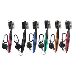Golf club cleaning brush, club head cleaning tool, double-sided three-purpose brush, golf club cleaning brush accessories