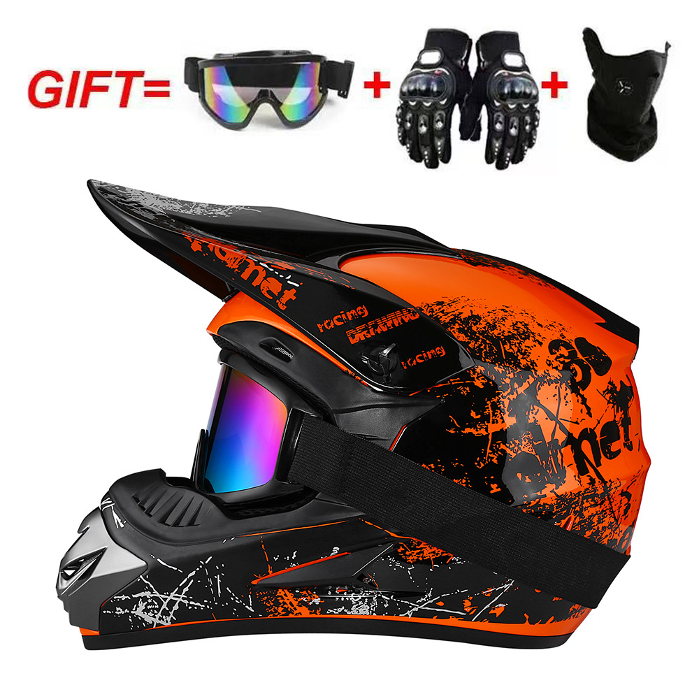 Cross-Border Motorcycle Helmet Men's Full-Coverage Racing Motorcycle Helmet Mountain Downhill Full-Face Kart Cross-Country Helmet