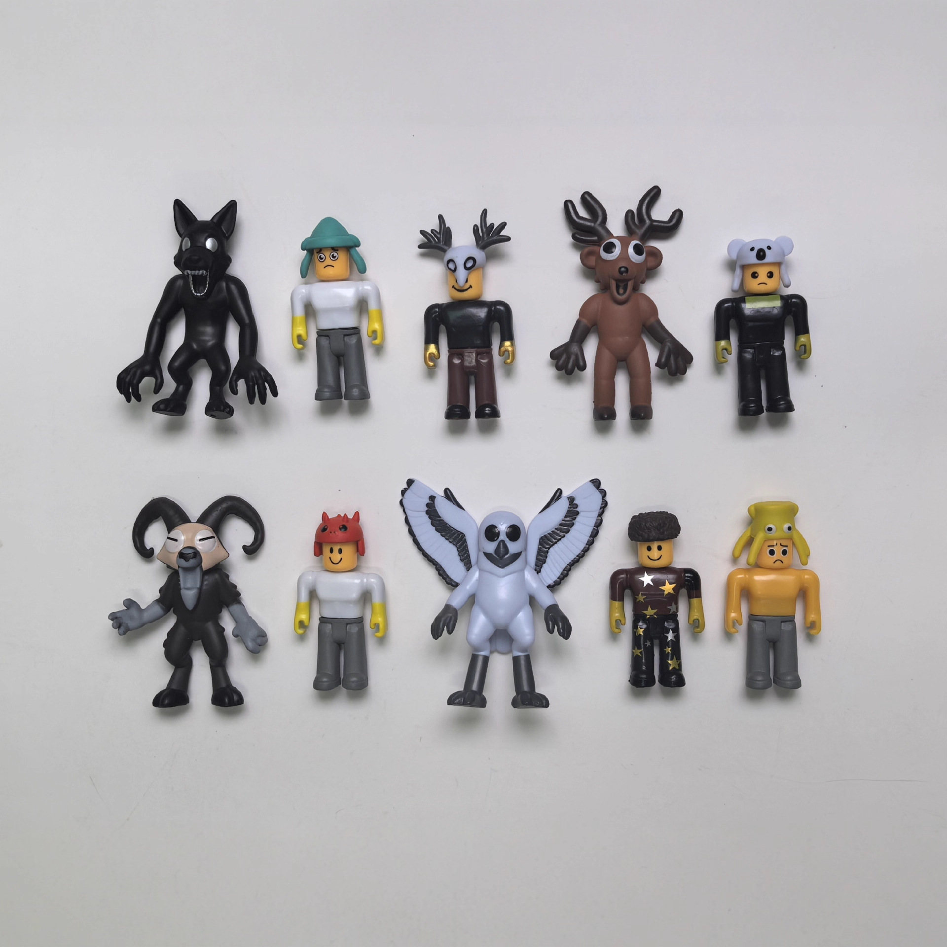 跨境虚拟游戏世界森林生存99夜手办麋鹿猫头鹰恐怖周边公仔模型