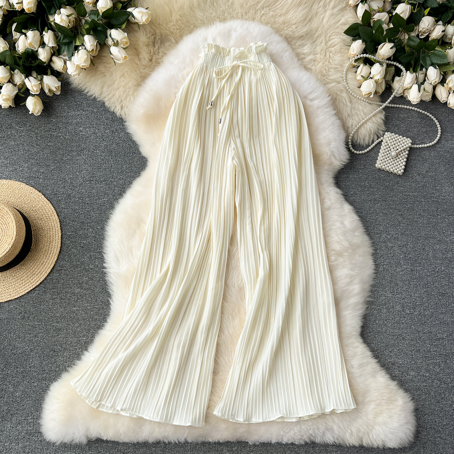 Women's Daily Casual Stripe Full Length Pleated Casual Pants display picture 7